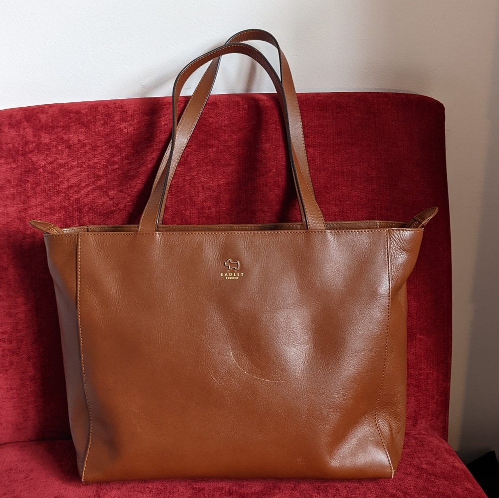 Preloved Radley London Greyfriars Gardens Tote Bag in Tan/ Brown Leather